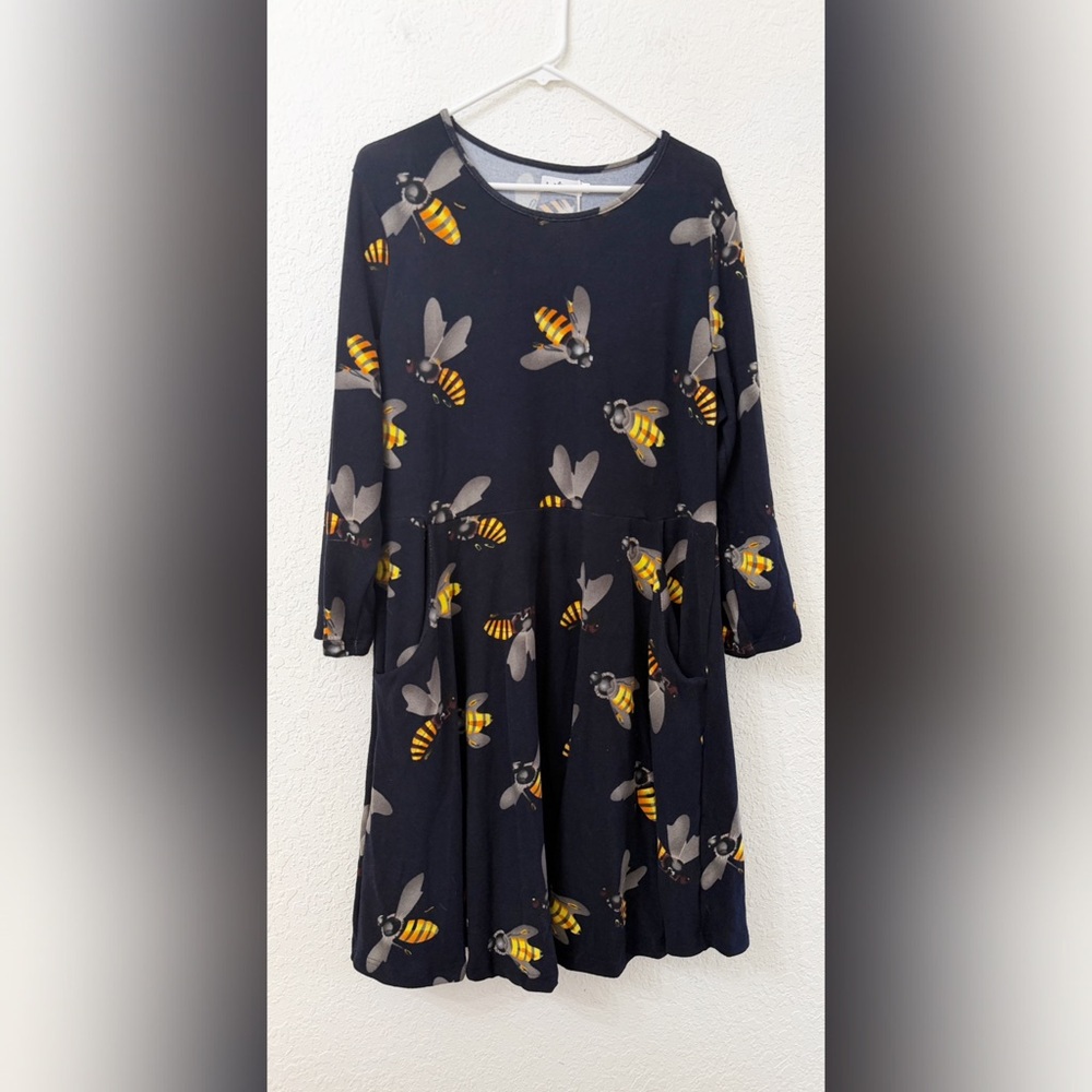 LA Soul - Bee-You-tiful Sweater Dress w Pockets - 2XL